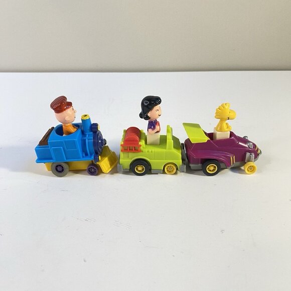 Vintage McDonald’s Peanuts Happy Meal Cars Set Charlie Lucy Woodstock - Picture 4 of 5